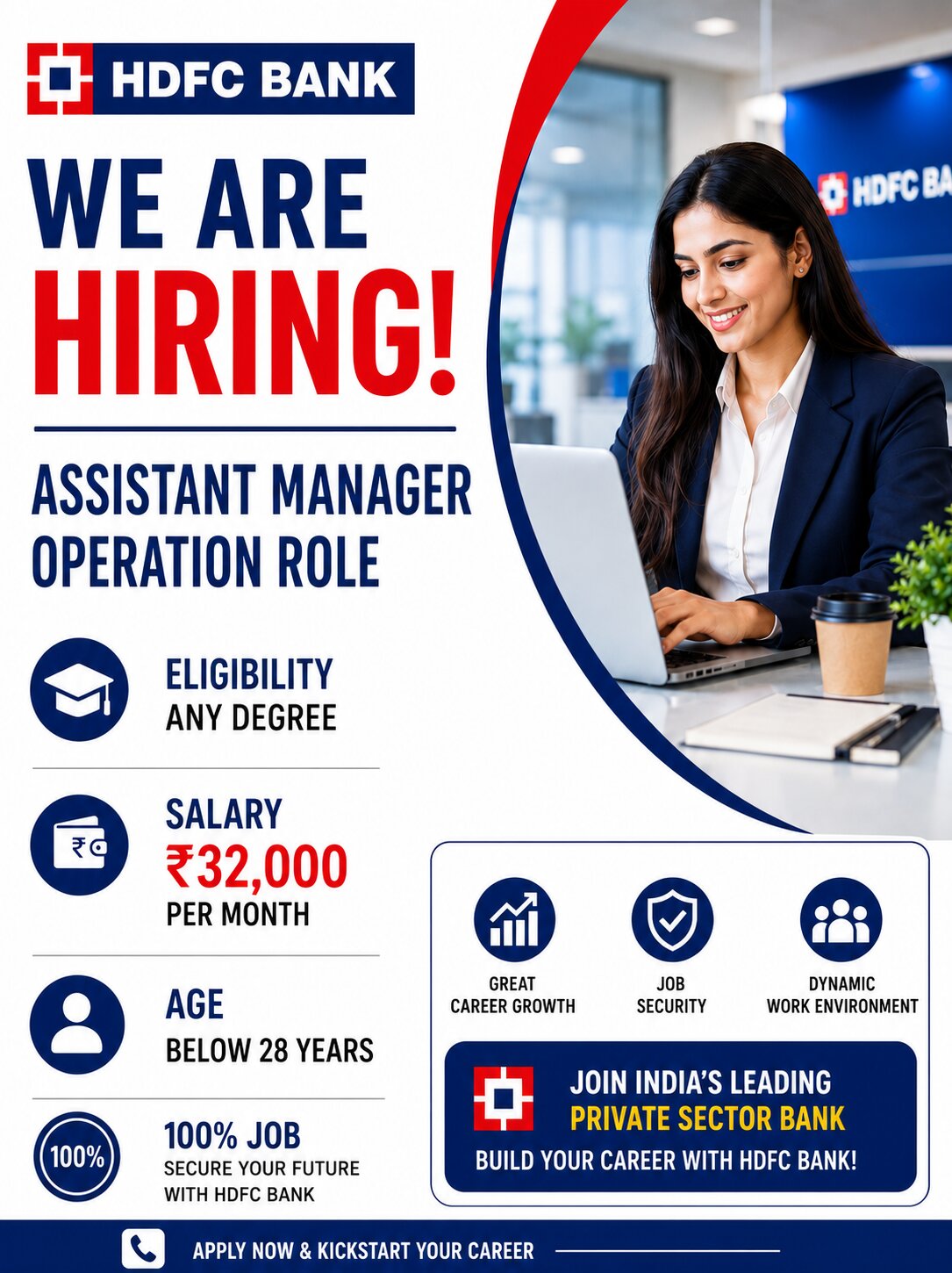 HDFC BANK ( OPERATION ROLE) ASST MANAGER
