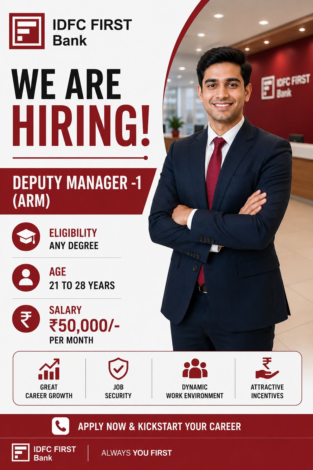 IDFC BANK - DEPUTY MANAGER -1 (ARM)